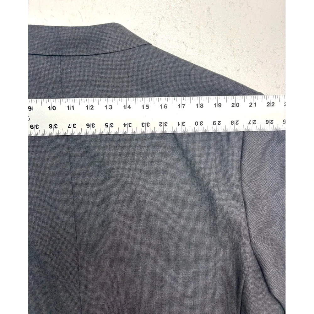 Jos A Bank 52L 42x32 Gray Micro Check Pant Suit Lightweight Flannel Signature